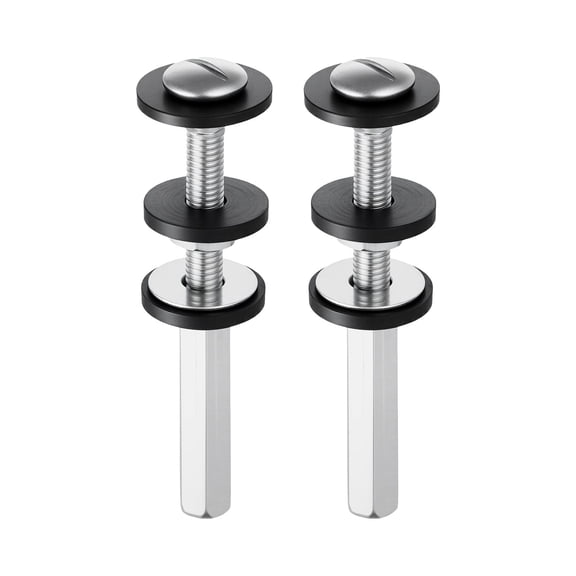 2-in-1 Universal Toilet Bolts Set for Seat & Tank, Quick Replacement Heavy Duty Mounting Hardware, Universal Fit Toilet Bolt Kit for Bathroom Repair