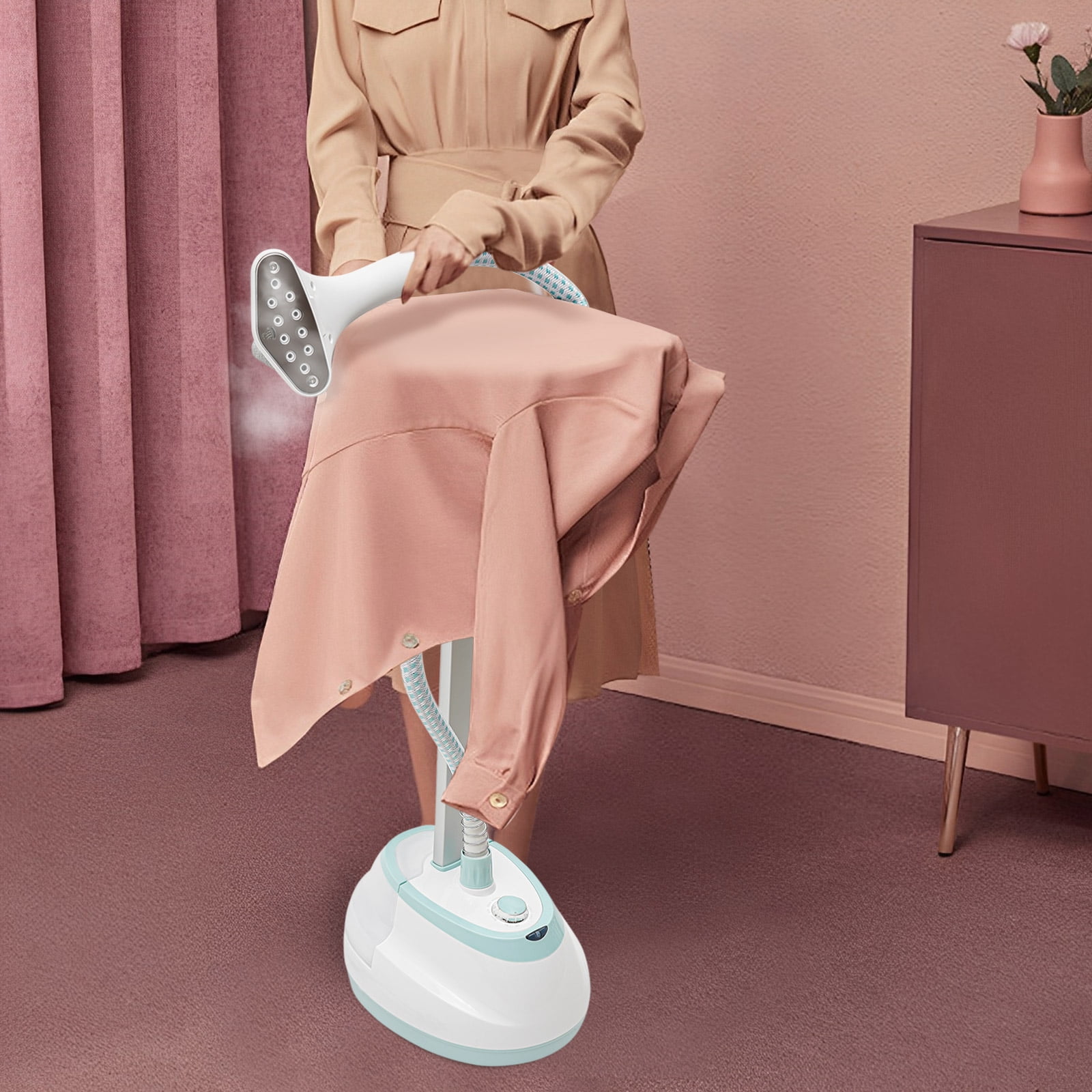 2-in-1 Use With Ironing Board Professional Steamer For Clothes 1350W Standing Steamer Professional Cloth Steamer