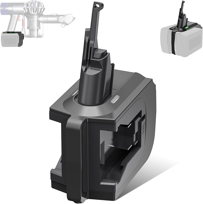 2-in-1 V7/V8 Double Battery Adapter,for Mil*wau*kee 18V M-18 Battery Work for Dy*son V7+V8 Series Vacuum Cleaner,Higher Power and Longer Working Time