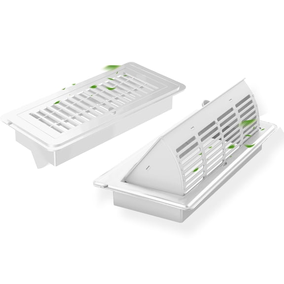2-in-1 Vent Deflector & Floor Cover 2 Pack White 4x10 Adjustable Home Office Ceiling Airflow Control