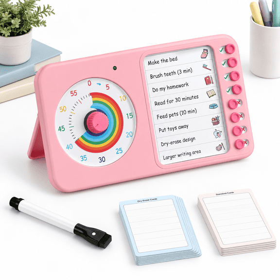 2-in-1 Visual Timer With Taskd To-do List & Checklist