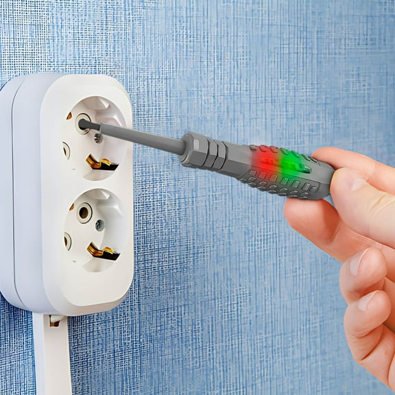 2-in-1 Voltage Tester and Magnetic Screwdriver Set, Non-Contact Pen Tester for AC/DC Circuits and DIY Home Electrical Projects(A)