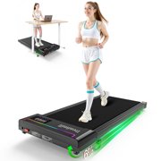 2 in 1 Walking Pad, 2.5HP Under Desk Treadmill, Brushless Motor ,0.6-4 MPH Speed Range, Portable Running Walking Machine