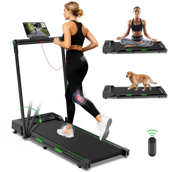 2 in 1 Walking Pad for Home/Office,Folding Treadmill 2.5HP,Dprodo Under Desk Treadmill with Remote,0.6-7.6mph