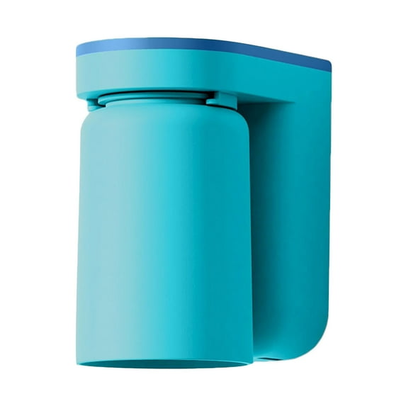 2-in-1 Wall Mount Toothbrush Holder with Cup - No Drill Adhesive Bathroom Organizer, Inverted Self-Draining Design for Easy Cleaning, Space Saving Toothbrush Storage Set