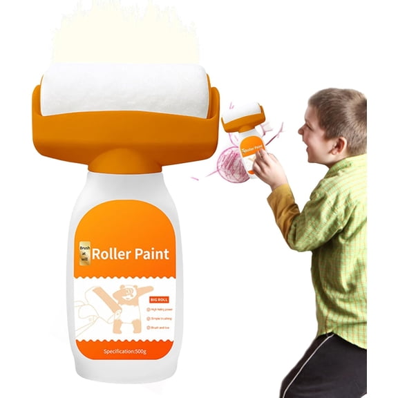 2-in-1 Wall Repair Paint Roller for Cracks & Holes, 500g Quick Dry Wall Patch Paste
