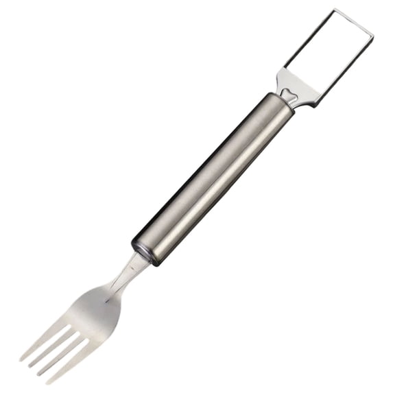 2-in-1 Watermelon Slicer & Fork – Watermelon Cutter, Stainless Steel Fruit Cutter Tool for Watermelon, Mango, Pitaya – Portable for Camping, Picnics, Home, Parties, 9.25x0.98 inch