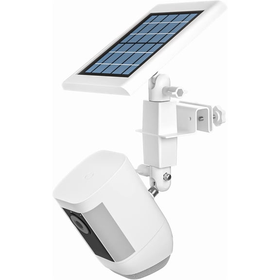 2-in-1 Weatherproof Gutter Mount for Stick Up Cam Pro Solar Panel, Spotlight Cam Pro Battery and Stick Up Cam Plus Battery Outdoor Mount Accessories for Ring Super Solar Panel (White)