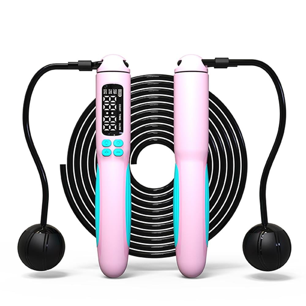 2-in-1 Weighted Jump Rope with Counter,Cordless Jumps Ropes,Smart ...