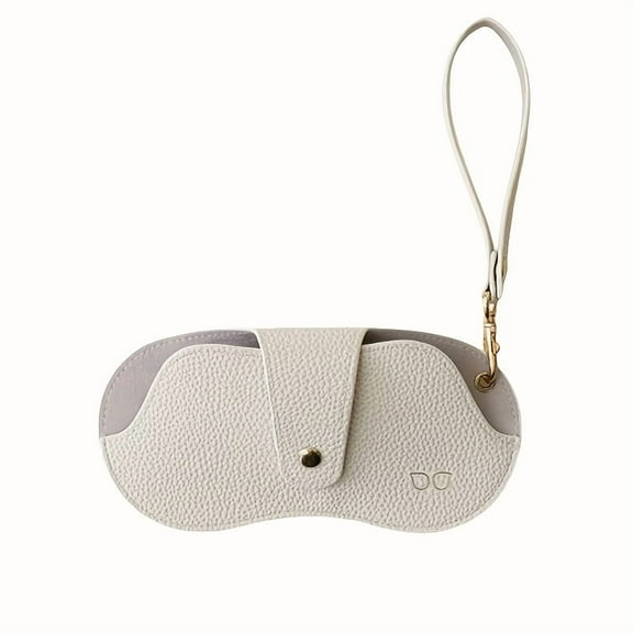 2-in-1 White Eyewear Case – Detachable Soft Cushion & Rigid Hard Shell, Slim Travel Holder for Sunglasses, Readers, Prescription Glasses