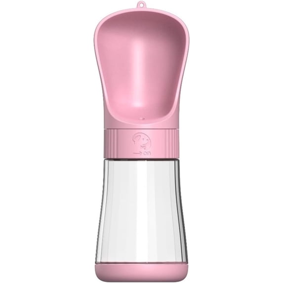 2-in-1 Wide Mouth Dog Water Bottle, 330/490/510ml Portable Dispenser | Leak-Proof Rotating Switch, Doubles as Food Bowl, Sturdy ABS, Lightweight, Wide Mouth Easy Clean