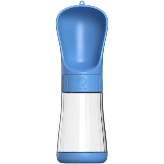 2-in-1 Wide Mouth Dog Water Bottle, 330/490/510ml Portable Dispenser | Leak-Proof Rotating Switch, Doubles as Food Bowl, Sturdy ABS, Lightweight, Wide Mouth Easy Clean