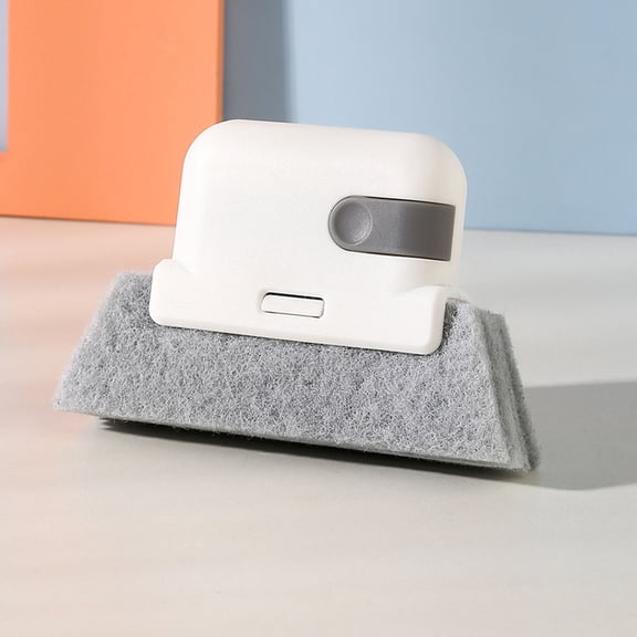 2-in-1 Window Groove Cleaning Brush with Detachable Replaceable Head for Door Tracks, Window Slots, and Hard-to-Reach Corners