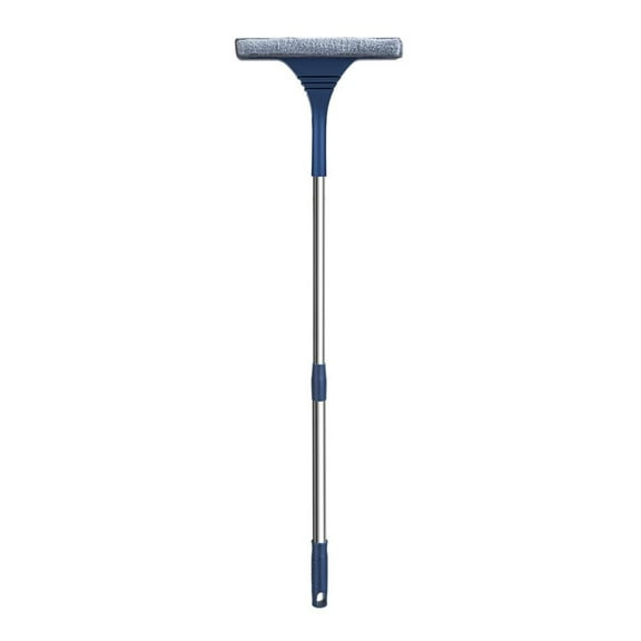 2 in 1 Window Mesh Screen Brush Window Cleaner Magic Broom Wiper Telescopic Long Handle Window Mop Squeegee Wiper Cleaning Tool