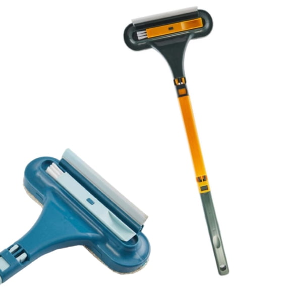 2-in-1 Window Screen Cleaning Brush with Squeegee, Multi-Purpose Mesh Screen Cleaner for Patio Door Porch