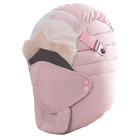 2 in 1 Windproof Full with Integrated Goggles Winter Thermal Ski for Outdoor Riding Camping Hiking and Sports