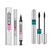 2-in-1 Wing Eyeliner Stamp & 2-in-1 Waterproof Mascara, Waterproof Smudge-Proof Eye Makeup Tool for Natural Lashes and Perfect Eye, Quick-Dry, Long-Lasting, Travel-Friendly
