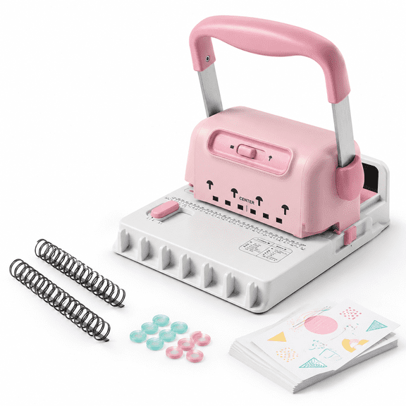 2-in-1 Wire & Disc Portable Binding Machine Kit for DIY Booklets Journals Planners Scrapbooks