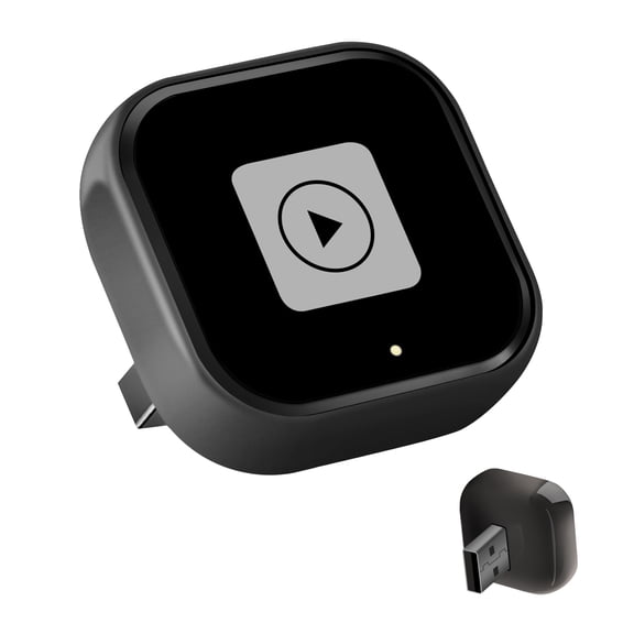 2-in-1 Wireless CarPlay Adapter Support Apple CarPlay & Android Auto, Mini Bluetooth USB A & USB C Dongle Convert Wired to Wireless Compatible with iPhone & Android