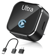 2-in-1 Wireless CarPlay Adapter & Android Auto Adapter, Wired to Wireless, Plug & Play Mini USB Adapter, Fast & Stable for iPhone & Android(Black)