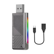 2-in-1 Wireless CarPlay & Android Auto Adapter,Wired to Wireless Adapter,with RGB, Stable Control & No Delay