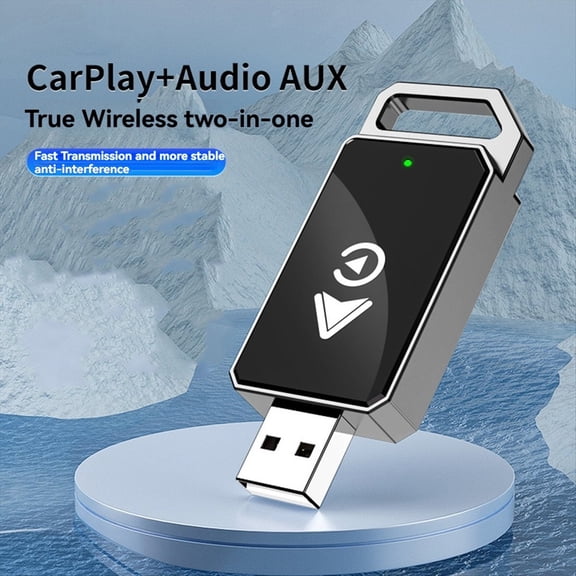 2 in 1 Wireless Carplay Adapter for IOS Android Auto Smart USB Box Adapter Smart Plug and Play Dongle Bluetooth WiFi A