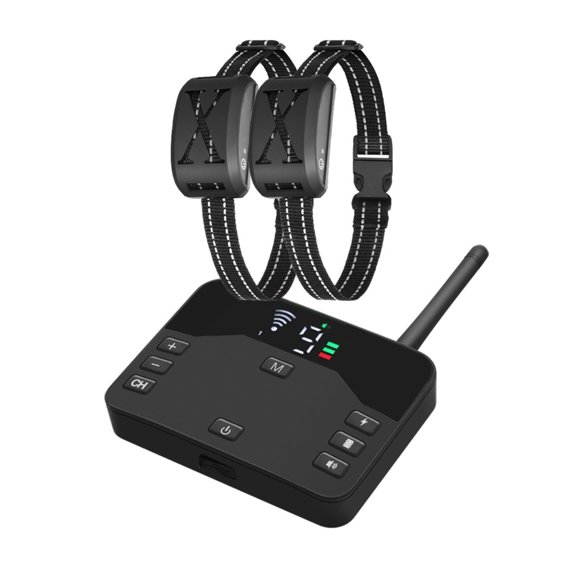 2 in 1 Wireless Dog Fence System and Training Collar with Remote, Device for All Breeds