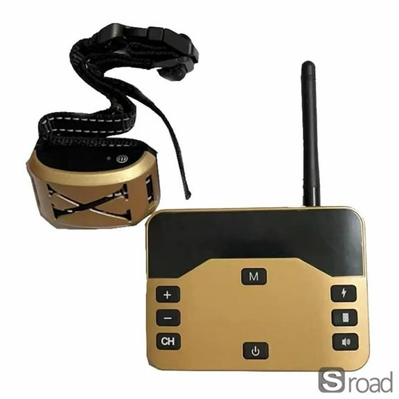 2-in-1 Wireless Dog Training Collar & Electronic Fence System, Rechargeable Bark Control With Remote, Waterproof Multi-Dog Smart Collar, Adjustable Stimulation,For 1 Dog-yellow,Animal