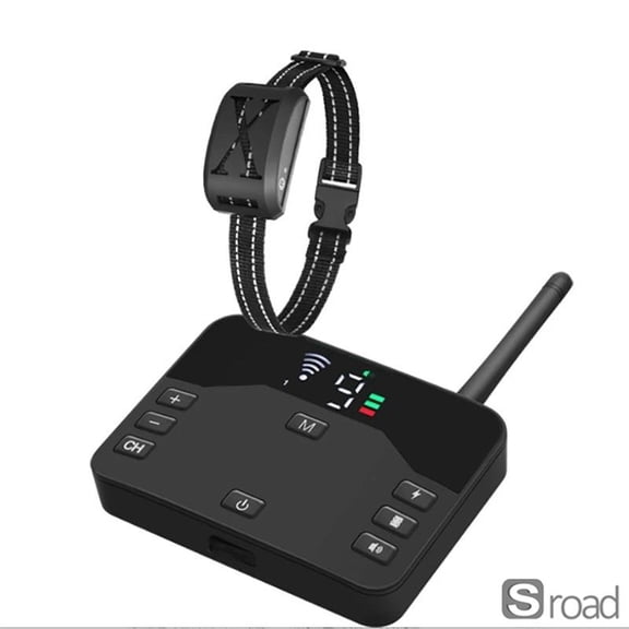 2-in-1 Wireless Dog Training Collar & Invisible Fence System， Rechargeable Remote Trainer With Bark Control， Waterproof & Adjustable Safe Static Stimulation， For Dogs Over 10 Lbs,For 1 Dog-black