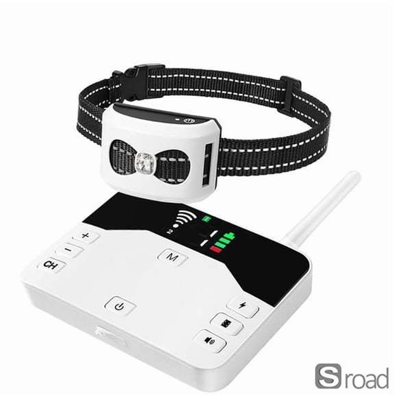 2-in-1 Wireless Dog Training Collar & Invisible Fence System， Rechargeable Remote Trainer With Bark Control， Waterproof & Adjustable Safe Static Stimulation， For Dogs Over 10 Lbs,For 1 Dog-white