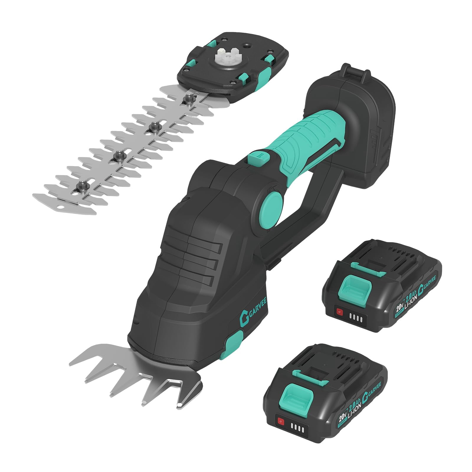 2-in-1 Wireless Grass Shear & Shrubbery Trimmer – 20V Handheld Electric Hedge Shears, 2×2.0Ah Batteries, Type-C Charging – Perfect for Lawn & Garden Maintenance