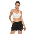 thumbnail image 1 of 2-in-1 Women Casual Cotton Yoga Shorts Mini Hot Pants Sport Leggings for Running Activewear Workout Exercise Athletic Jogging, 1 of 8