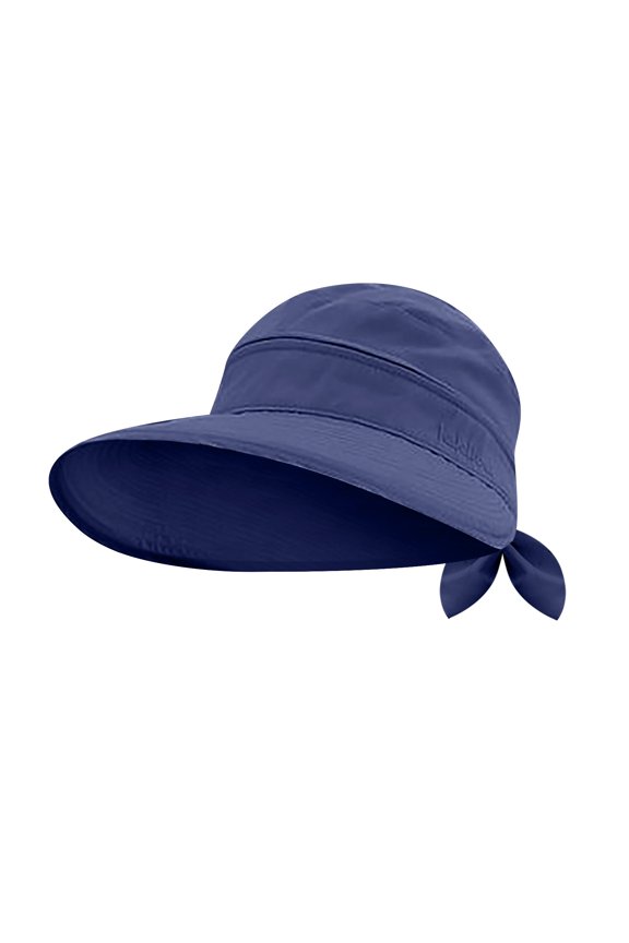 2-in-1 Women’s Sun Visor Sun Hat Zipper Off Ponytail Friendly, Lightweight Quick Dry, Summer UV Protection Dark Blue