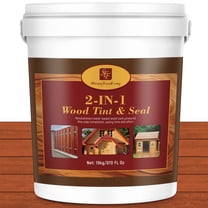 2-in-1 Wood Sealer & Stain,5gallon All Weather Resistant for Indoor Outdoor Repairs, Paintable Stainable Finish, Strong Adhesion Wood Care, Red Wood