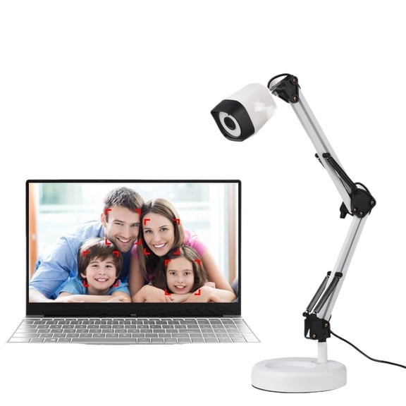 2-in-1 document scanner, webcam, auto- LED light, 8-megapixel high-definition A3 USB document camera