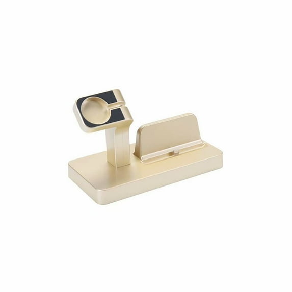 2 in 1 Charging Stand for Apple Watch,Charger Stand Charging Station Dock for iWatch Series 5/4/3/2/1, iPad, iPhone 11 Pro/Xs/XR/X/8/8Plus/7/7 Plus,Gold