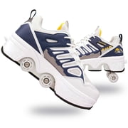 2-in-1 roller shoes for Girls Boys  Roller Skate Shoe for Indoor & Outdoor Fun unisex roller skates sneakers for Birthday/ Christmas/Anniversary for Friend