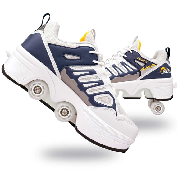 2-in-1 roller shoes for Girls Boys, Roller Skate Shoe for Indoor & Outdoor Fun,unisex roller skates sneakers for Birthday/ Christmas/Anniversary for Friend