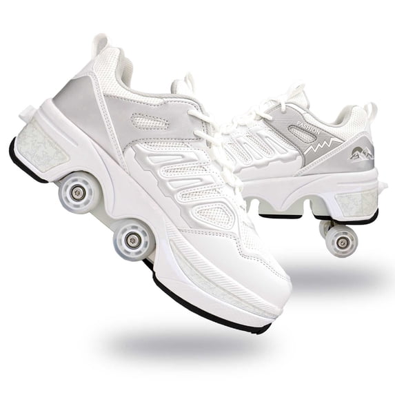 2-in-1 roller shoes for Girls Boys, Roller Skate Shoe for Indoor & Outdoor Fun,unisex roller skates sneakers for Birthday/ Christmas/Anniversary for Friend
