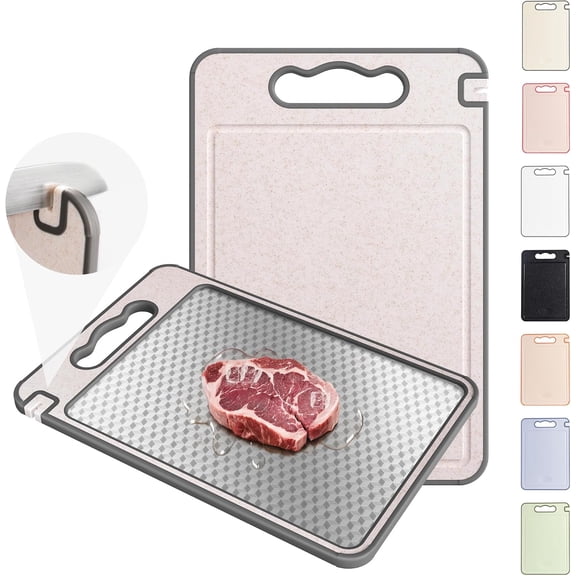 2 in 1 Stainless Steel Cutting Board with Handle Non-toxic Chopping Large Big Small Metal Carving Kitchen Meat Butcher Block Not Titanium Wood Bamboo Glass Marble Stone Rubber Plastic Sink