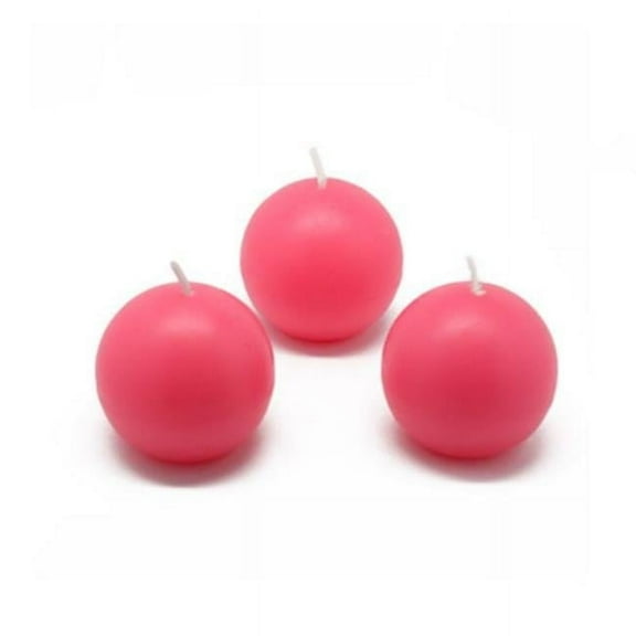 2 in. Ball Candles, Hot Pink - 12 Piece per Box