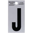 thumbnail image 1 of 2 in. Black & Silver Reflective Mylar Square Cut Self Adhesive Letter - J, 1 of 1