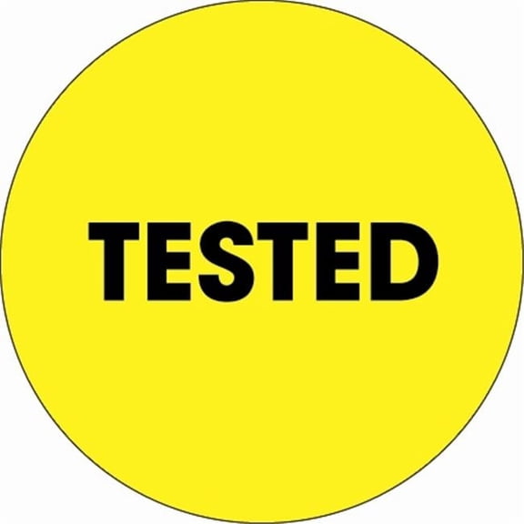 2 in. Circle - Tested Fluorescent Yellow Labels