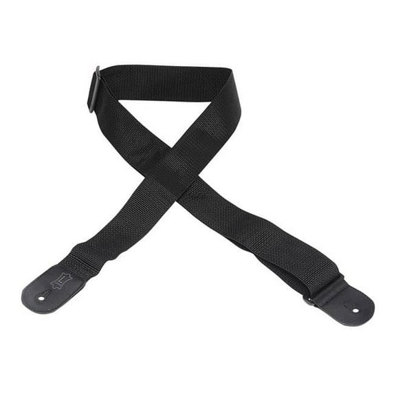 2 in. Classics Series Polypropylene Guitar Strap, Black