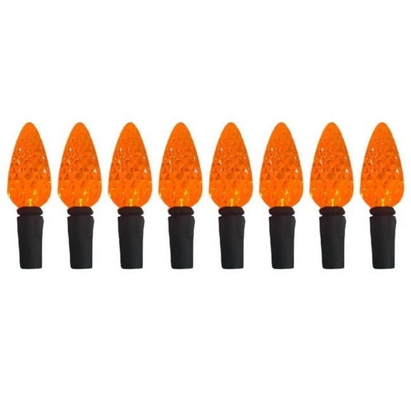 2 in. ED Halloween Lights, Orange - 100 Count