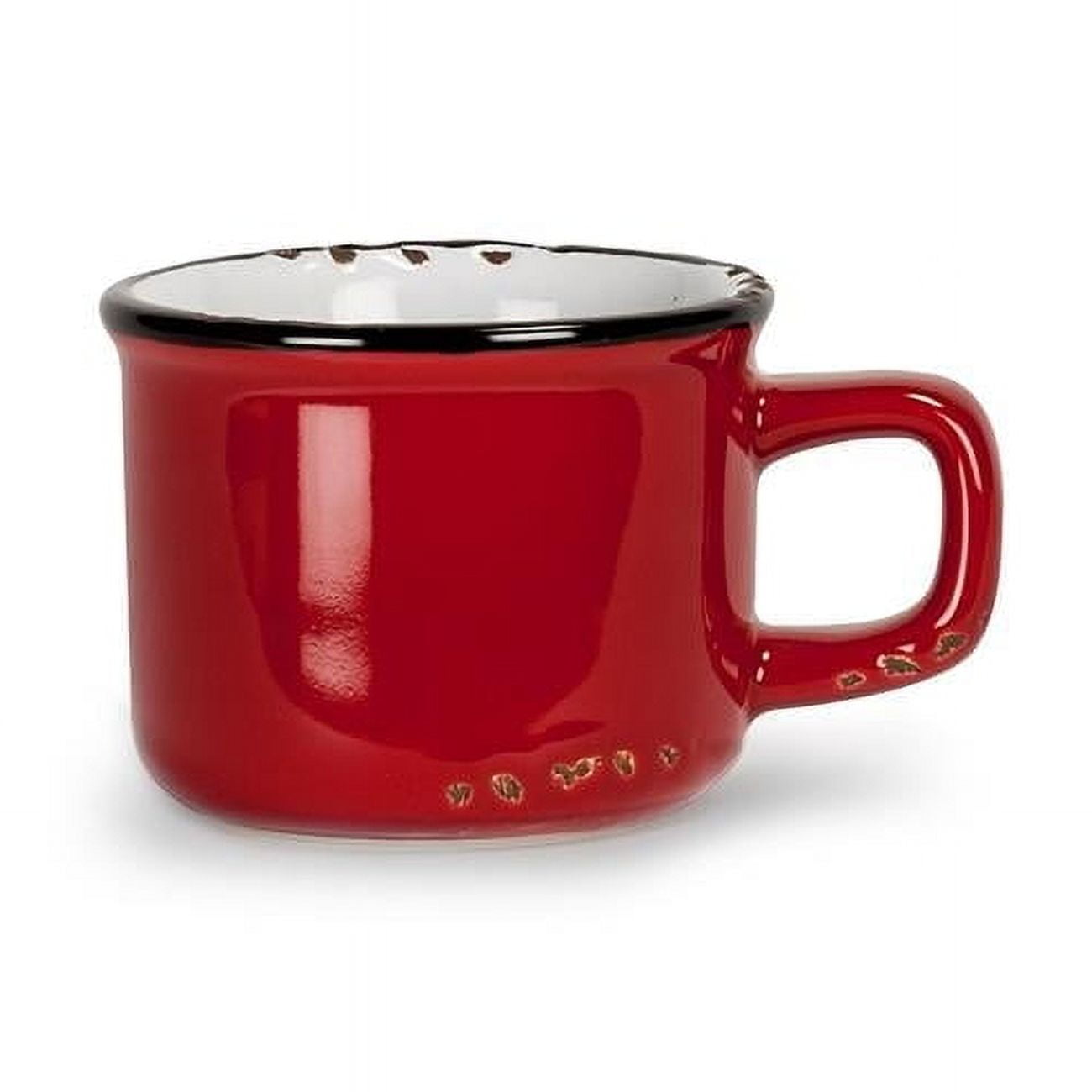 2 in. Enamel Look Espresso Cup, Red