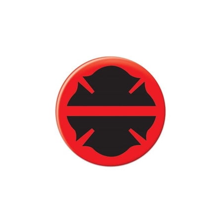 2 in. Firefighter Maltese Silhouette Button