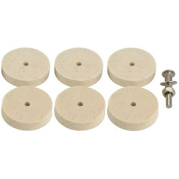 2 in. Lamb's Wool Buffing Wheel 6 Pc