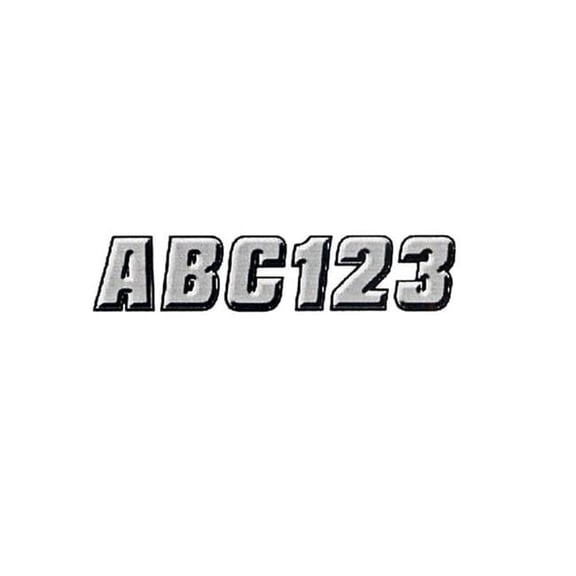 2 in. Letter & Number Kit - Silver, Black