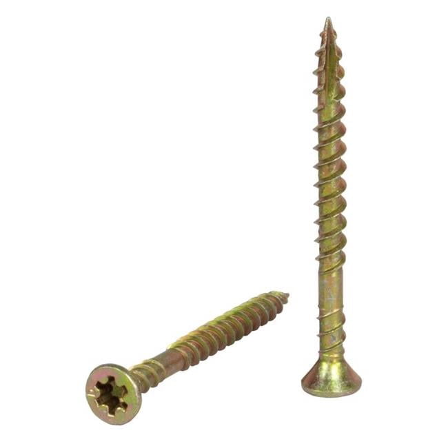 2 in. No.8 Wood Screw, Yellow Zinc - Pack of 1000